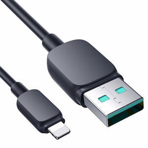 Joyroom Multi-Color Series A14 Lightning / USB-A 2.4A kaapeli 2m - musta