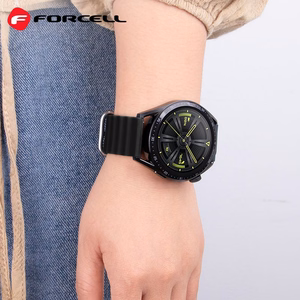 Hihna Samsung Galaxy Watch:lle Forcell F-Design FS01 silikonireikä 20 mm musta