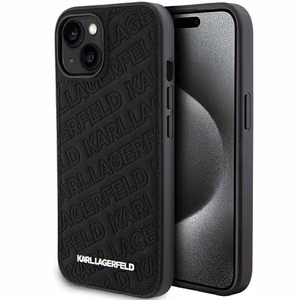 Karl Lagerfeld Quilted K Pattern Suojakuori iPhone 15 Plus / 14 Pluslle - musta