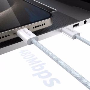 Dudao L6C USB-C - USB-C PD 30W kaapeli 2m - vaaleansininen