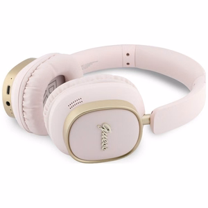 Wireless headphones Guess ENC Rectangle Metal Script pink