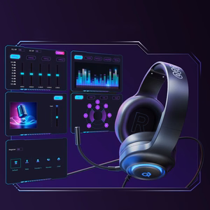 QCY V200 Pro Langalliset Gaming-Kuulokkeet 7.1 Äänellä ja Irrotettavalla Mikrofonilla - Musta