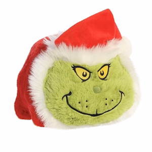 Grinch Spudsters -pehmolelu/tyyny joulupukin asussa, 25 cm