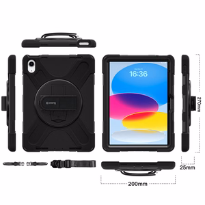 Crong Defender Plus rugged case for iPad 11-inch (A16, 2025) and iPad 10.9-inch (2022), black