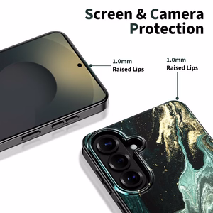 Tech-Protect Lamano MagSafe Suojakuori Samsung Galaxy S26:lle - musta ja vihreä