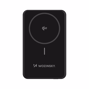 Powerbank Wozinsky WLWP-10KA0Y3S 22.5W PD Qi2 10000 mAh, with stand, 1x USB-A, 1x USB-C - black