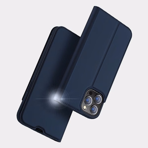 Dux Ducis Skin Pro kirjahylly tyyppinen kotelo iPhone 13 Pro Max sininen