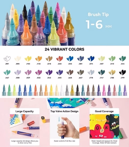 Acrylic Marker Pens ARRTX Simptap, 24 Colours