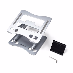 Wozinsky WRS-CPY75DSS Aluminum Laptop and Tablet Stand + Free Smartphone Stand - Silver