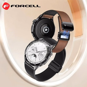 Hihna Samsung Galaxy Watch:lle Forcell F-Design FS20 magneettinen ekologinen nahka 22 mm ruskea