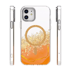 Epoxy Mag suojakuori iPhone 12 / 12 Pro 6,1" oranssi