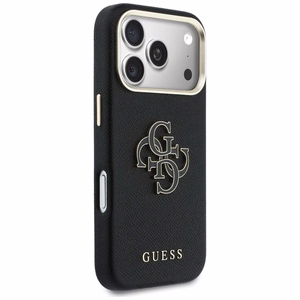 GUESS Suojakuori iPhone 17 Pro Max:lle GUHCP17X5PS4RGGK (PU FW Resin Logo) musta