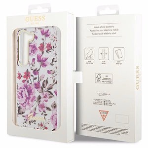 Guess GUHCS23MHCFWST S23+ S916 valkoinen/valkoinen kovakuori Flower Collection