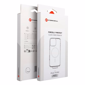 Case for iPhone 16 PRO Forcell F-Protect Clear Hybrid Premium compatible with Magsafe transparent