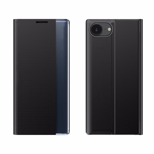 New Sleep Case iPhone 16e / 17e:lle läpällä ja jalustalla - musta
