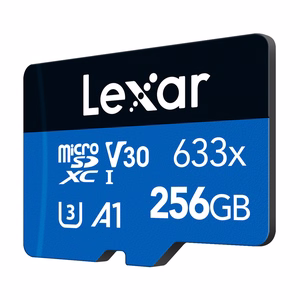 Lexar High-Performance 633x microSDXC 256 GB -muistikortti + SD-sovitin