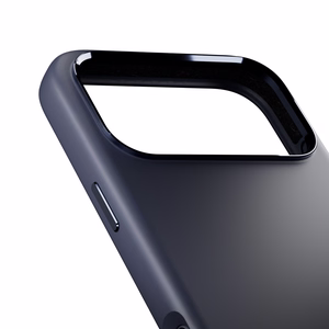 Pure Icon Mag Pro nestesilikoninen suojakuori iPhone 17 Pro Max, MagSafe-yhteensopiva, kamerasuojalla ja alumiinipainikkeilla - tummansininen