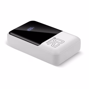 Varavirtalähde 20 000mAh, 2x USB, 1x USB-C 22,5W, QC4+, LCD-näyttö, valkoinen