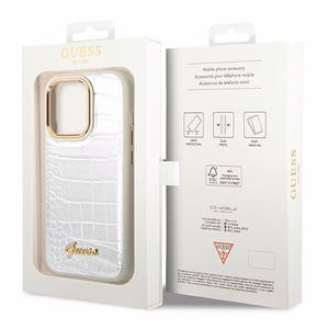 Guess Croco Collection kotelo iPhone 14 Pro 6.1" - hopea