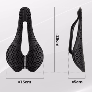 Rockbros LF0214 anatominen 3D-vedenpitävä polkupyörän satula – musta