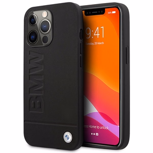 Etui BMW BMHMP14LSLLBK iPhone 14 Pro 6,1" tšarni/musta kovakotelo Allekirjoitus Logo Jälki Magsafe
