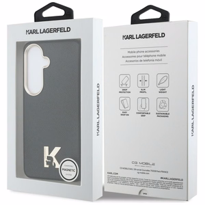 Karl Lagerfeld Suojakuori K Metal Logo MagSafe Samsung Galaxy S26:lle musta