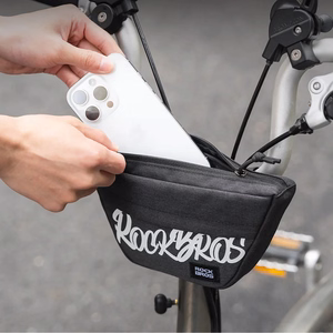Rockbros G011 Flash Journey puolisuunnikkaan muotoinen polkupyörän ohjaustangon laukku 0.7 l - musta
