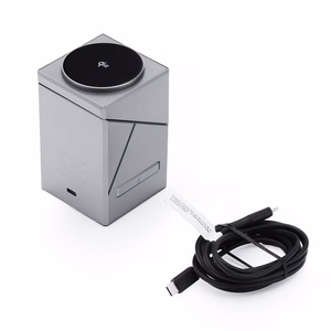 Langaton laturi Forcell F-Energy 3in1 Rotation Cube Qi2 yhteensopiva MagSafe-n kanssa (F-06) hopeinen