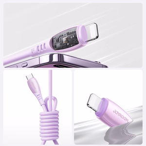 Joyroom S-A59 Vibrant Series 30W USB-C - Lightning Kaapeli 1,2m - violetti