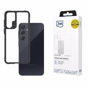 3mk Satin Armor Case+ -suojakuori Samsung Galaxy A55 5G:lle - musta