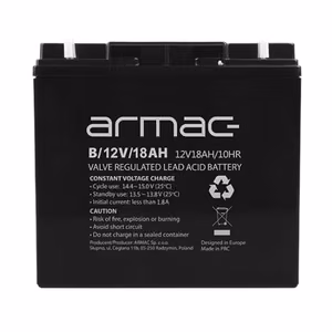 Armac B/12V/18Ah – yleiskäyttöinen 12 V geeliakku UPS-järjestelmille, 18 Ah