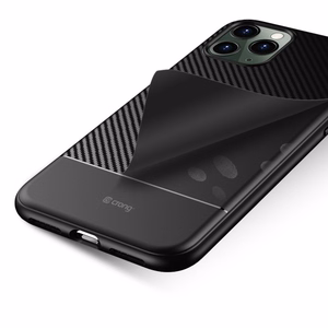 Crong Prestige Carbon suojakuori laitteelle iPhone 11 Pro Max, musta