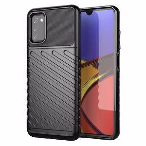 Thunder Case Joustava Kova Rugged Cover TPU Case Samsung Galaxy A03s musta