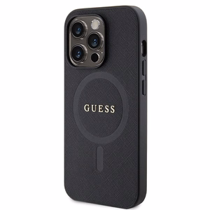 Guess GUHMP14LPSAHMCK Suojakuori iPhone 14 Pro:lle - musta Saffiano MagSafe