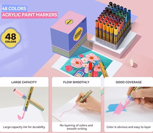 Acrylic Marker Pens ARRTX, 48 Colours