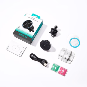 Wireless car charger+holder Joyroom (JR-ZS240 Pro) Magnetic (MagSafe 15W) for using on ventilation grille black