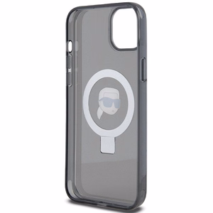 Karl Lagerfeld Suojakuori iPhone 15 6.1 KLHMP15SHMRSKHK musta HC MagSafe Ringstand KH