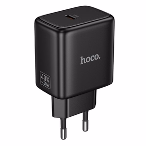 Puhelimen GaN-laturi Hoco USB C PD AVS 40W max 60W N83 musta