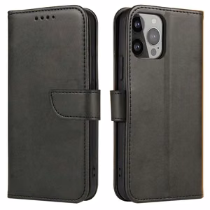 Magnet Suojakuori Nothing Phone 1:lle lompakkokotelo jalustalla musta
