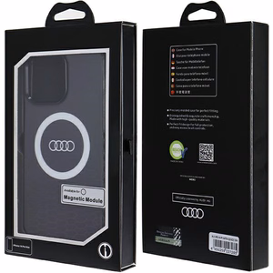 Audi IML Big Logo MagSafe Suojakuori iPhone 14 Pro Max:lle - musta