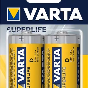 VARTA R20 (Type D) Superlife sinkki-hiiliparistot, 2 kpl