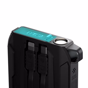 Powerbank Joyroom JR-L017 10000mAh, 22.5W, with Lightning + USB-C cable (black)