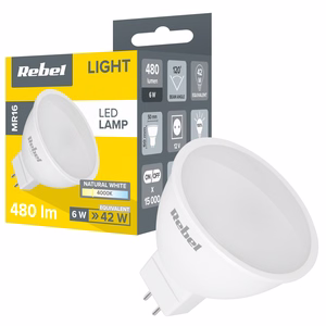 Rebel MR16 LED-lamppu, 6 W, 4000 K, 12 V
