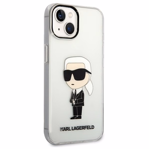 Karl Lagerfeld Ikonik Karl suojakuori iPhone 14 Plus:lle - läpinäkyvä
