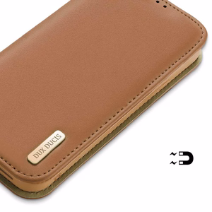 Dux Ducis Hivo -lompakkokotelo RFID-suojalla iPhone 15 Plus - ruskea