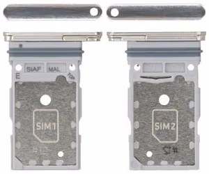 SIM-kortin pidike Samsung S911/S916 S23/S23 Plus Dual Cream alkuperäinen (service pack)