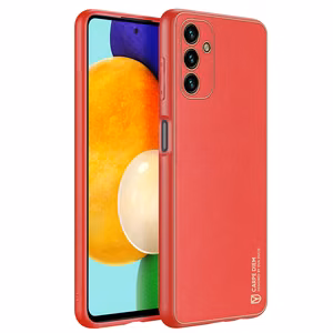 Dux Ducis Yolo tyylikäs suojus ekologisesta nahasta Samsung Galaxy A13 5G punainen