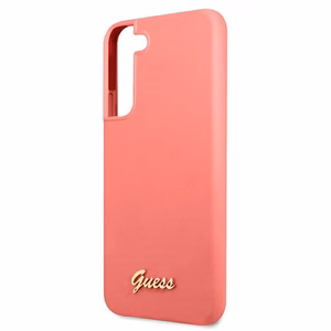 Guess GUHCS22MLSLMGFU S22+ S906 fuksia/fuksia kotelo Silikoni Script Metal Logo Silikoni Script Metal Logo