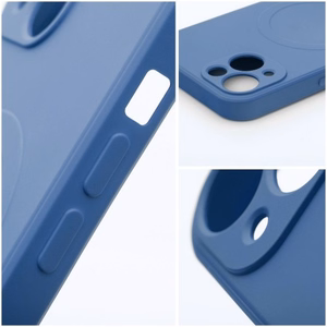 Case for Samsung S26 PLUS Silicone Mag Cover compatible with MagSafe (camera protection) blue
