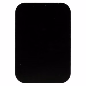 Metallilevy magneettikiinnikkeitä varten - suorakulmainen 45x65mm musta